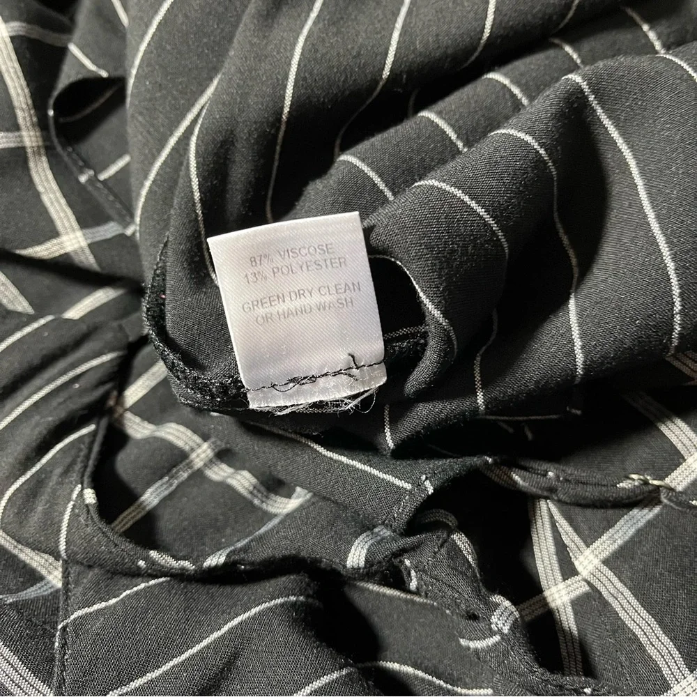 SVILU black white windowpane patterned midi dress women’s large - Picture 9 of 12